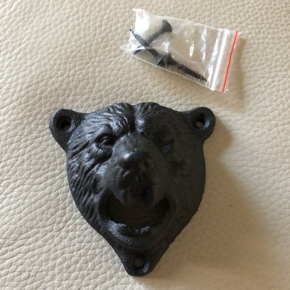 Bear head wall bottle opener